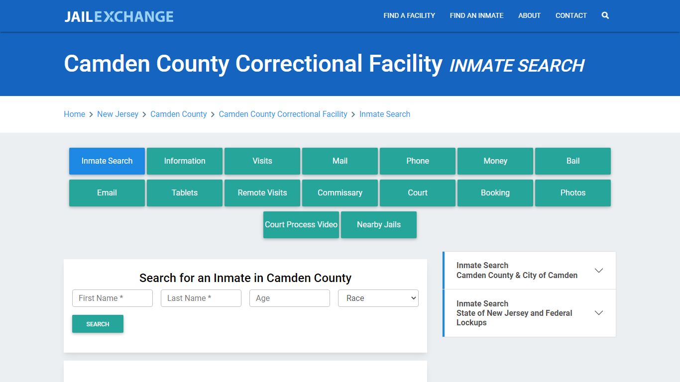 Camden County Correctional Facility Inmate Search - Jail Exchange